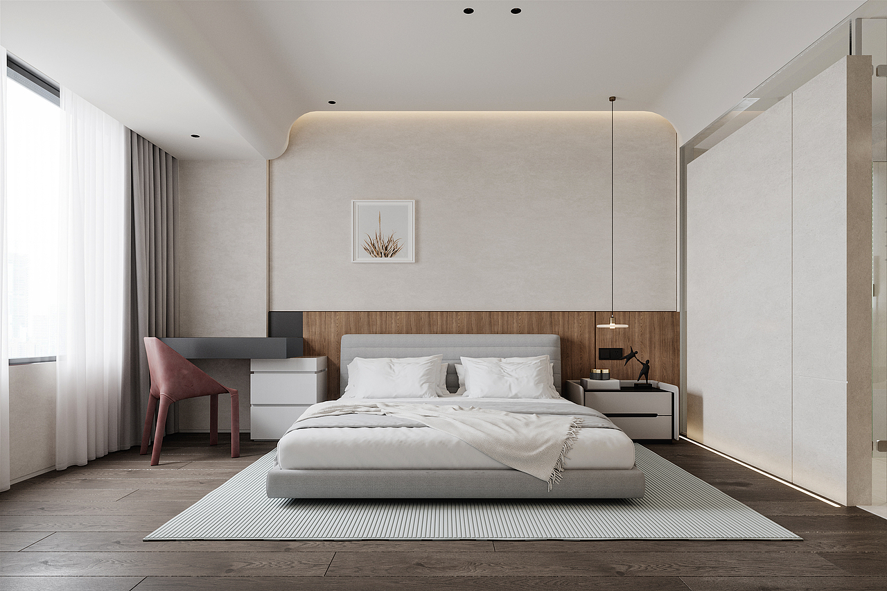 御海天禧现代家装初稿效果图表现