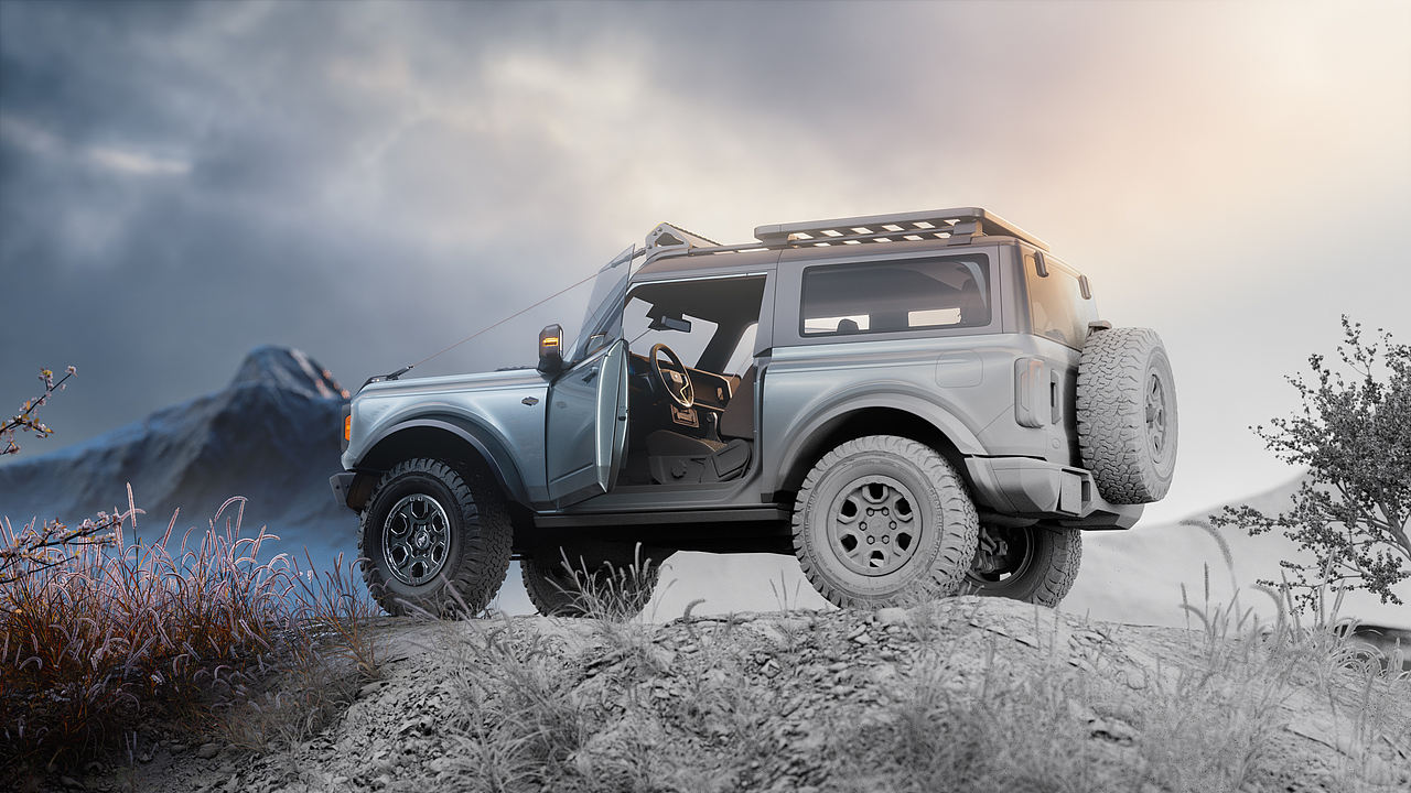 Ford Bronco CGI 福特烈马 硬派SUV 户外场景渲染(图ZMzQxNzgzNzI4) - 机械/交通 - 站酷设计师程弎益原创素材 - 站酷ZCOOL