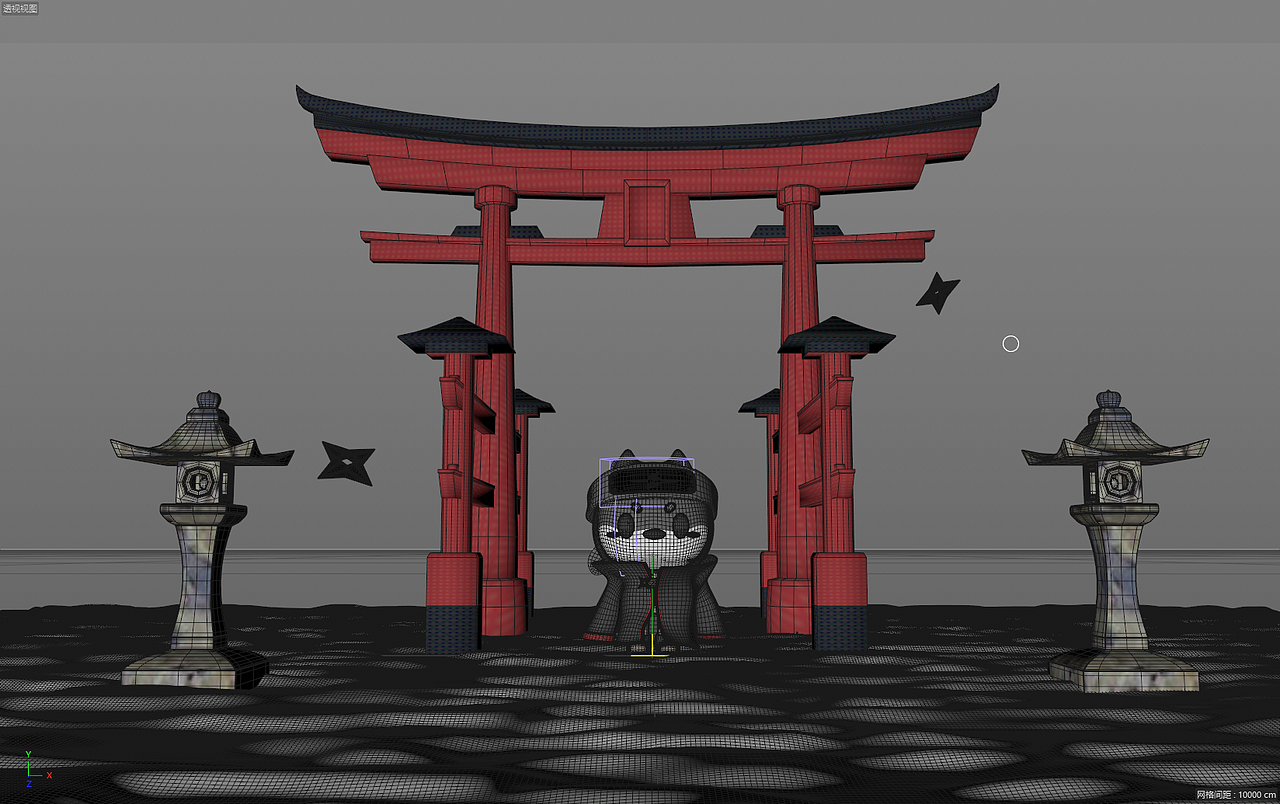 IP-C4D-火影鼬-黑柴-妹妹