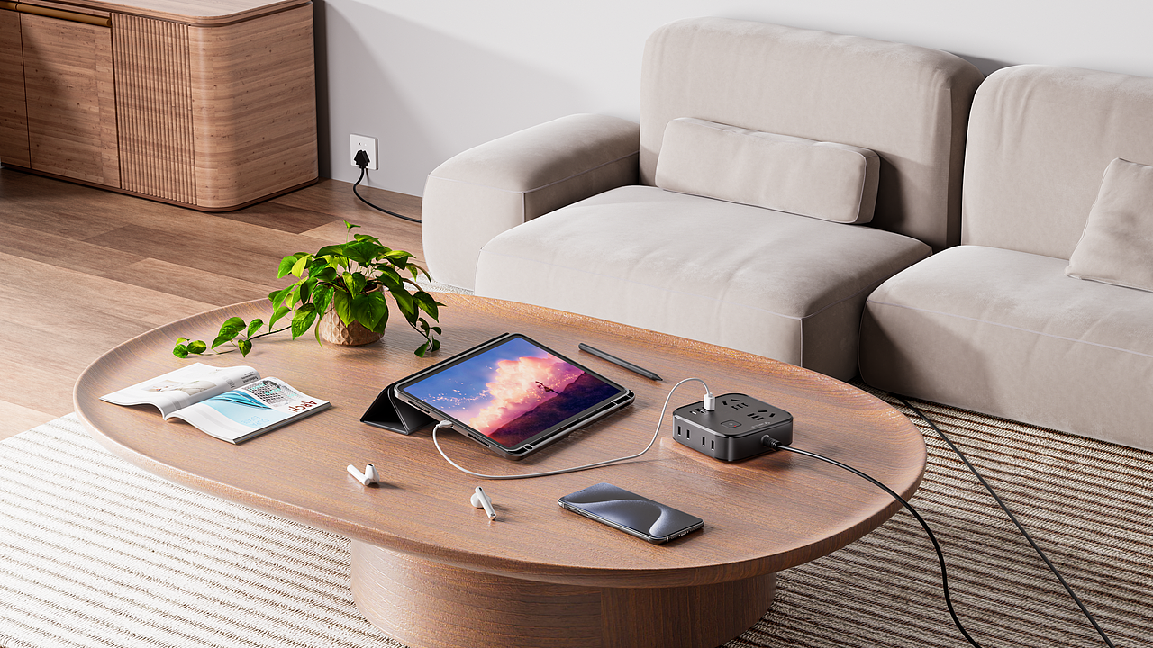 一组插座场景渲染