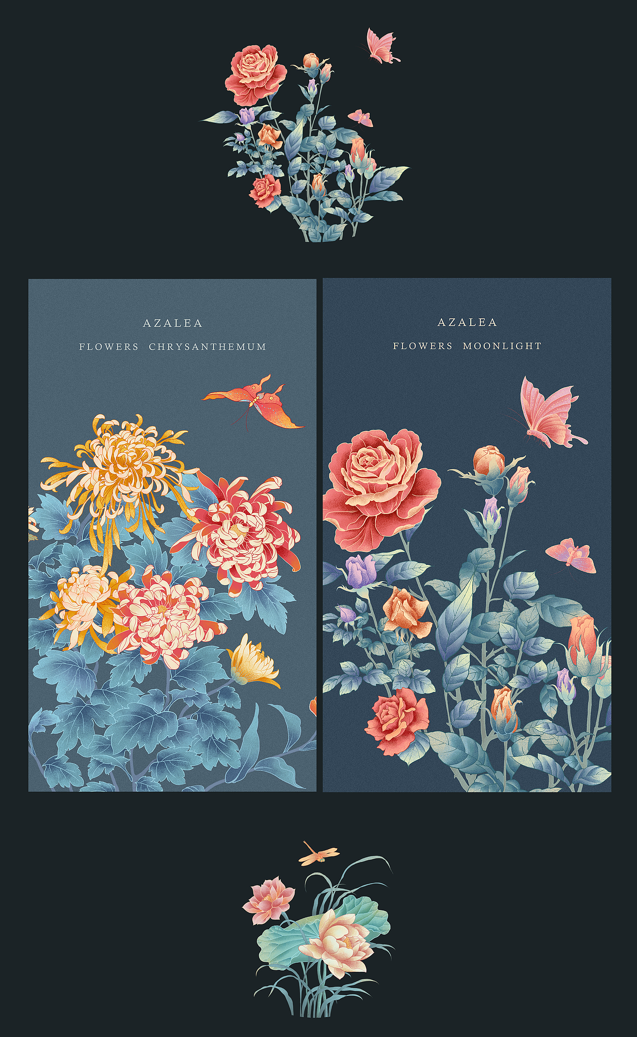 十大名花-花与蝶系列（图ZMzEzNzI1MzAw） - 商业插画 - 站酷设计师安支渔原创素材 - 站酷ZCOOL