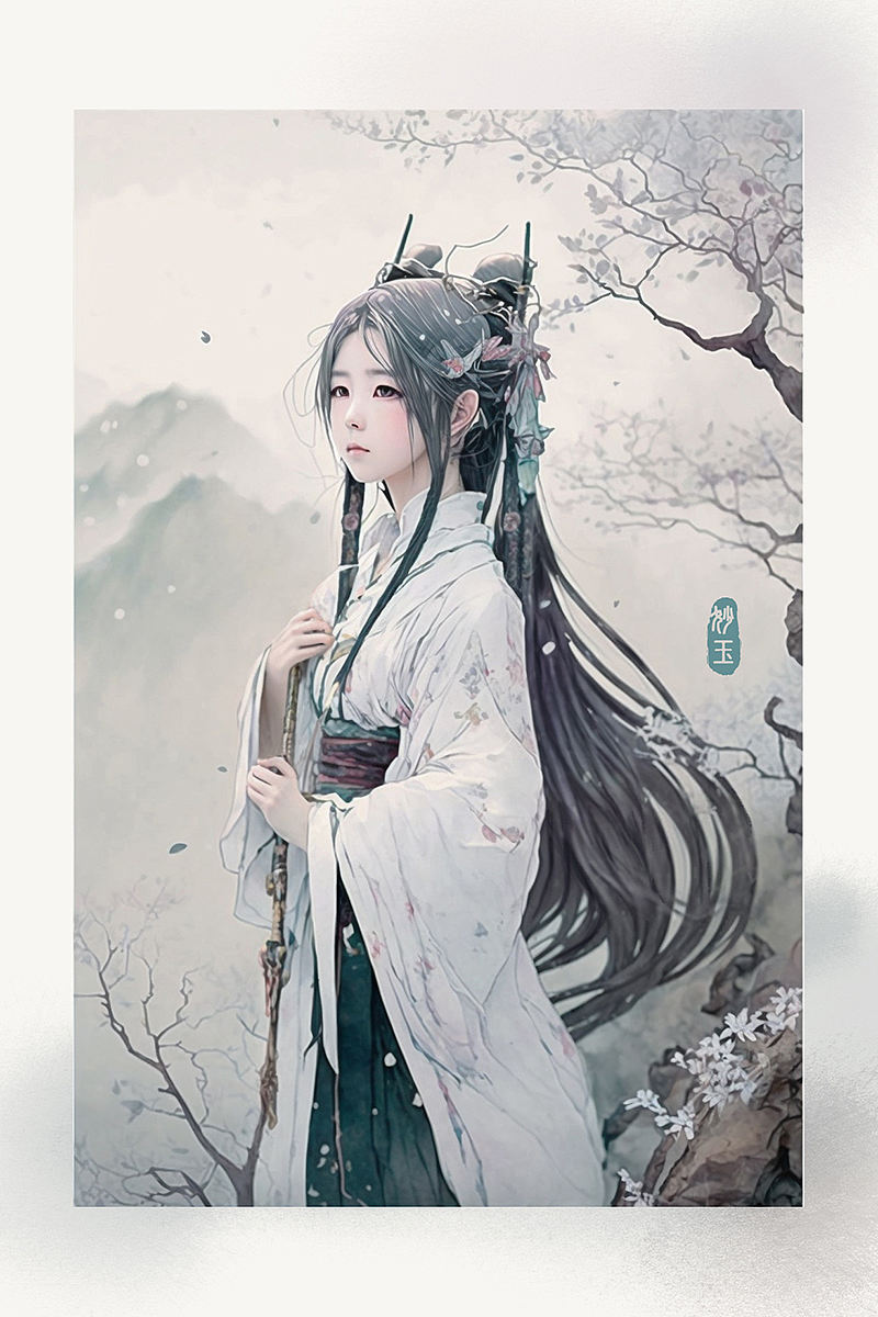 用Ai致敬经典——《红楼梦》金陵十二钗（图ZMzM4MDA3MjI4） - AI作品 - 站酷设计师靳思JS原创素材 - 站酷ZCOOL
