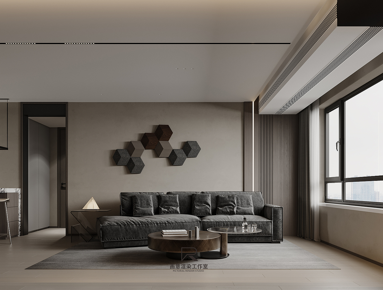 【Pictorial Render Studio】-秋鸿·烟雨朦胧