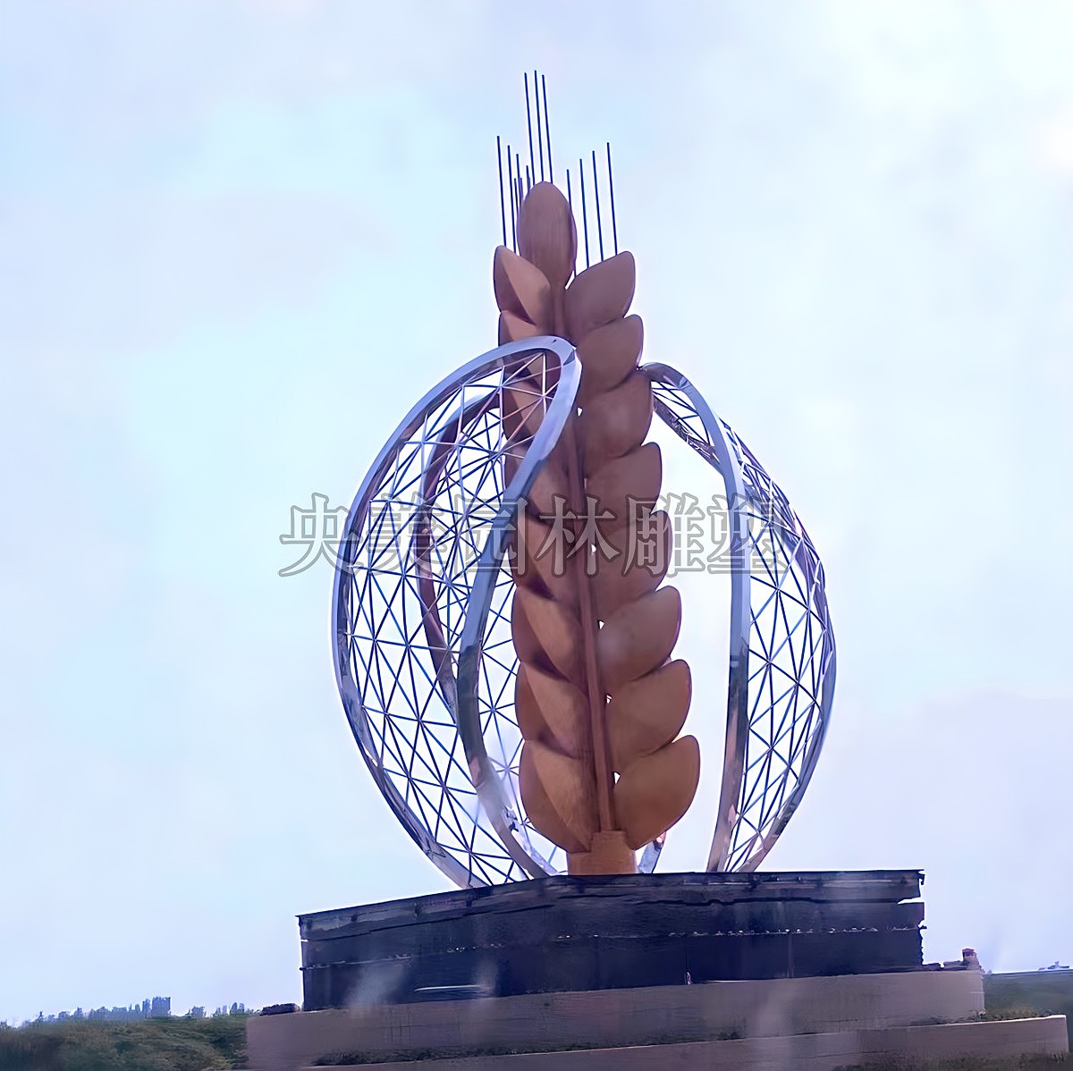 不锈钢麦穗雕塑