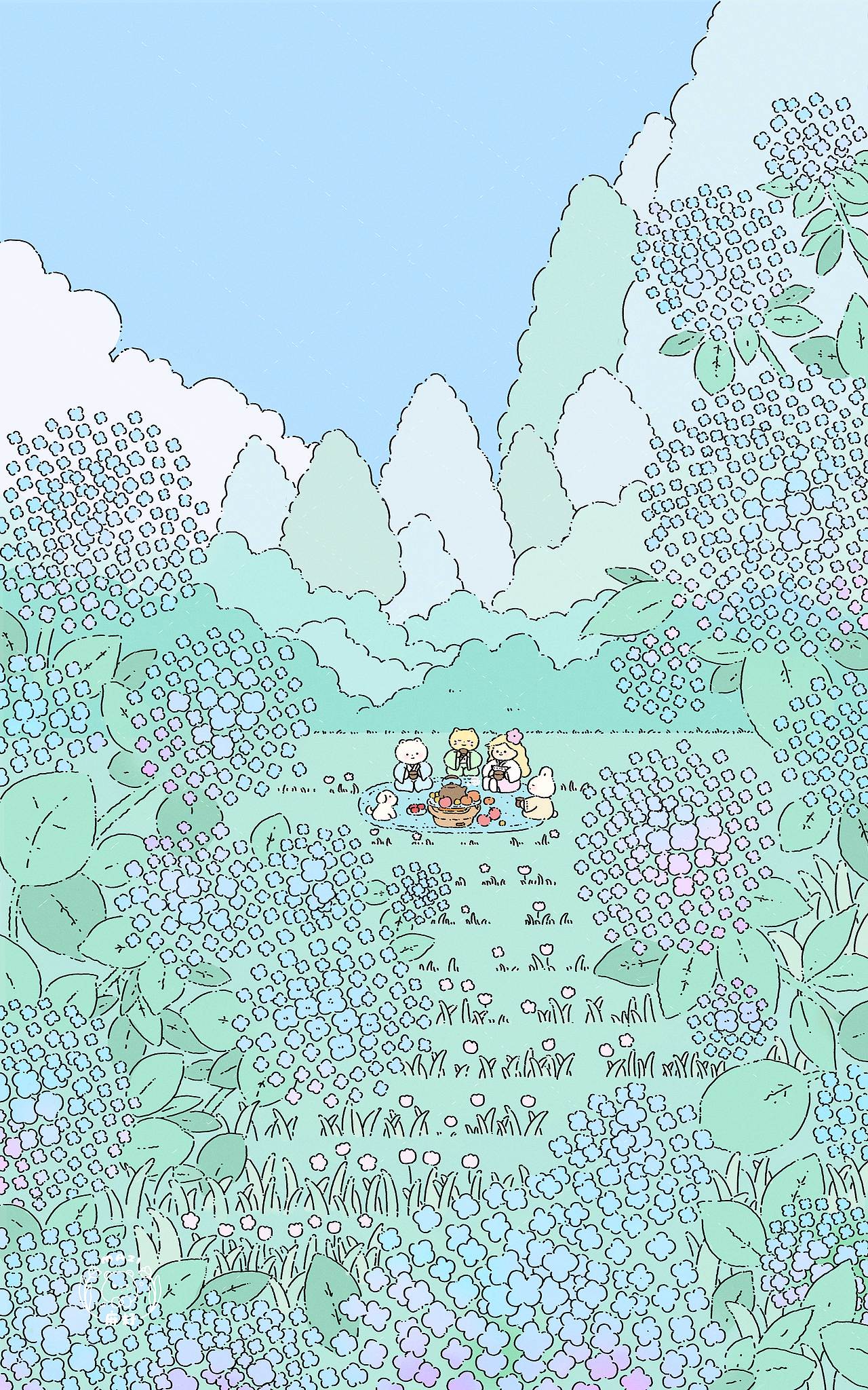 春天开满的小碎花（图ZMzMzMjQyNzAw） - 商业插画 - 站酷设计师MAZI麻籽原创素材 - 站酷ZCOOL