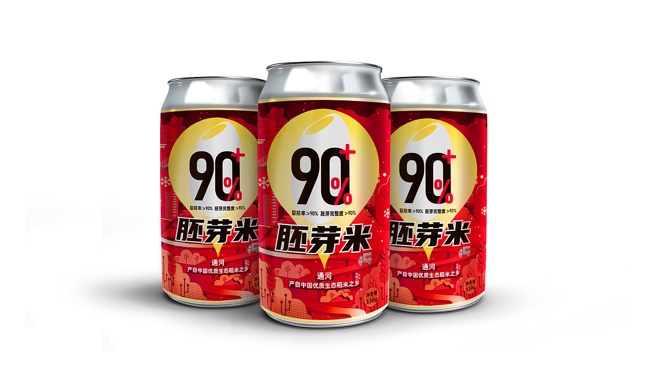 大米包装设计-龙粮鸿富【灌装】胚芽米