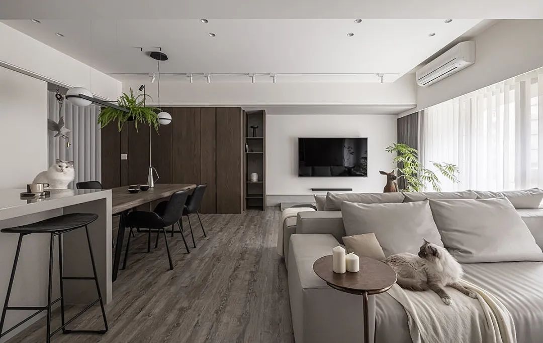 胡桃木色打造家居温润质感，邻居看了都怒赞！