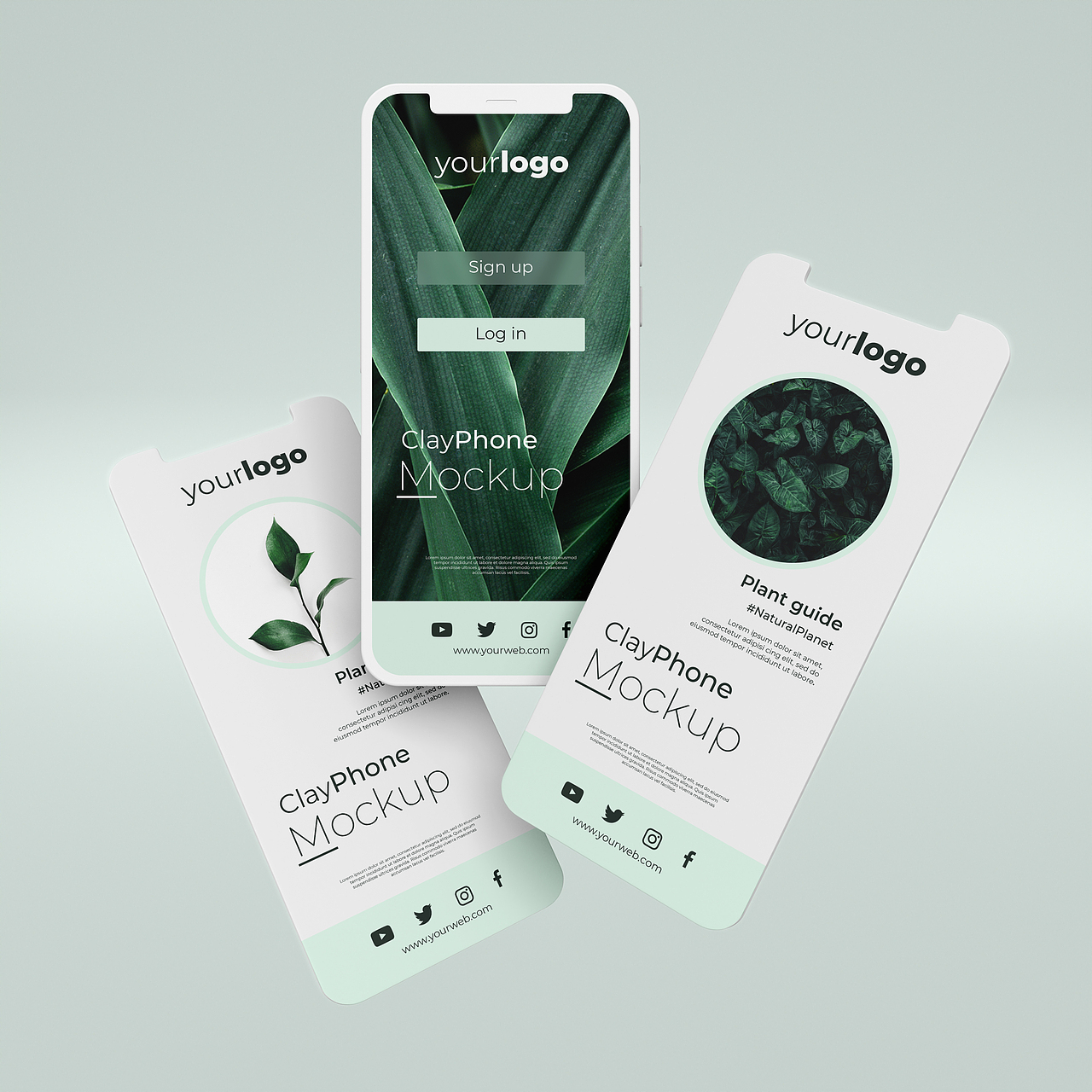 源文件分享—17款手机屏幕APP界面UI设计卡片展示样机