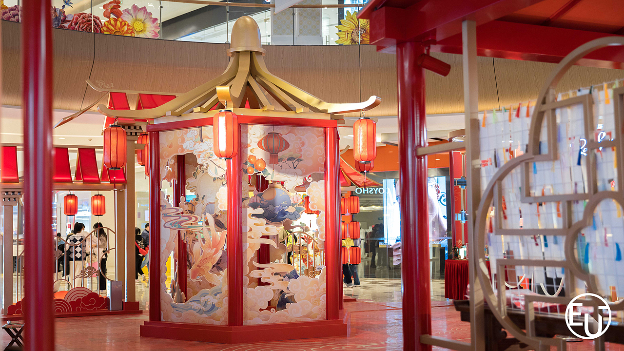 万象城万象禧市新年美陈装置（图ZMzM0MDgxMDgw） - 品牌 - 站酷设计师拈花素人原创素材 - 站酷ZCOOL