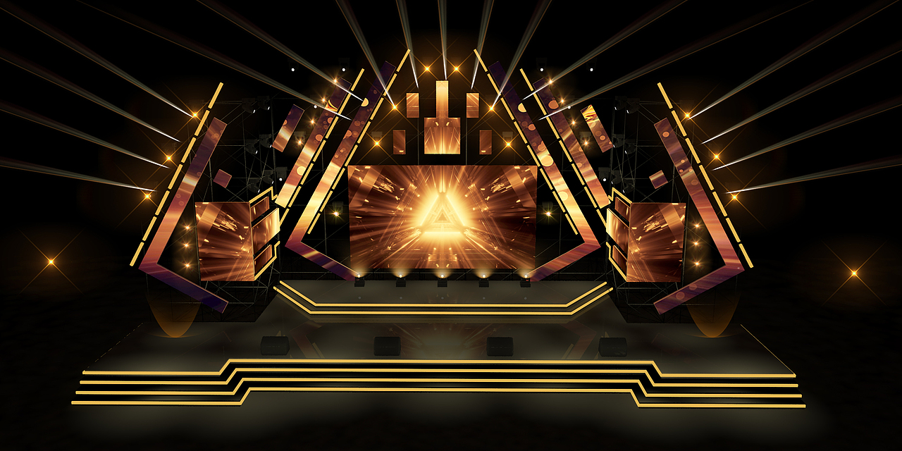 《文化广场开业》舞美设计