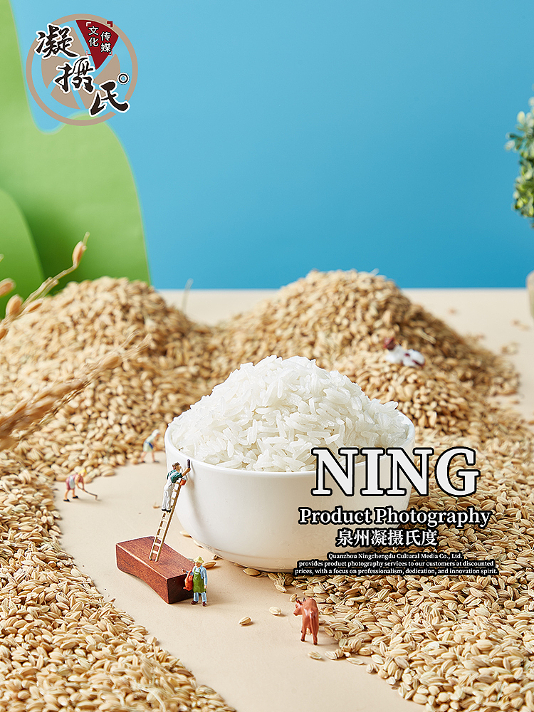 微距大米拍摄丨静物商业摄影丨微景观拍摄