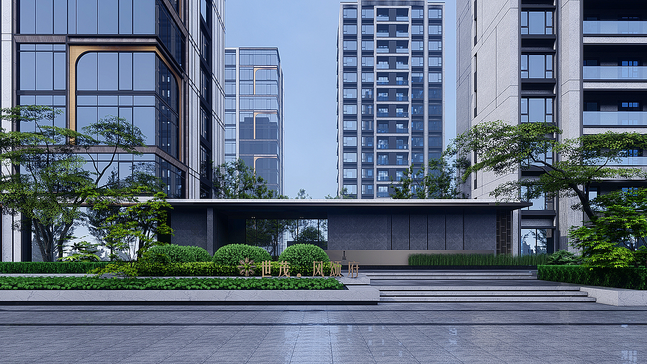 景观lumion渲染-世茂·风颂府（图ZMzIyNTUxNTQ4） - 建筑/空间 - 站酷设计师设计喵蓝豆原创素材 - 站酷ZCOOL