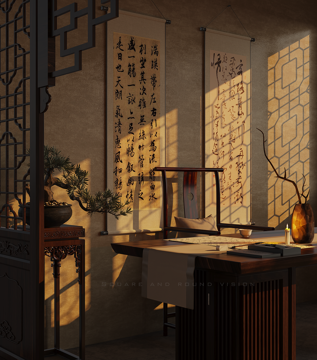 中式意境—茶室（图ZMzIxOTA4OTE2） - 家装设计 - 站酷设计师Suqre原创素材 - 站酷ZCOOL