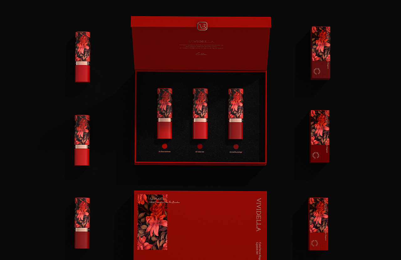 VIVIDELLA口红包装设计(图ZMzY0NTYyNTcy) - 包装 - 站酷设计师肆季_原创素材 - 站酷ZCOOL