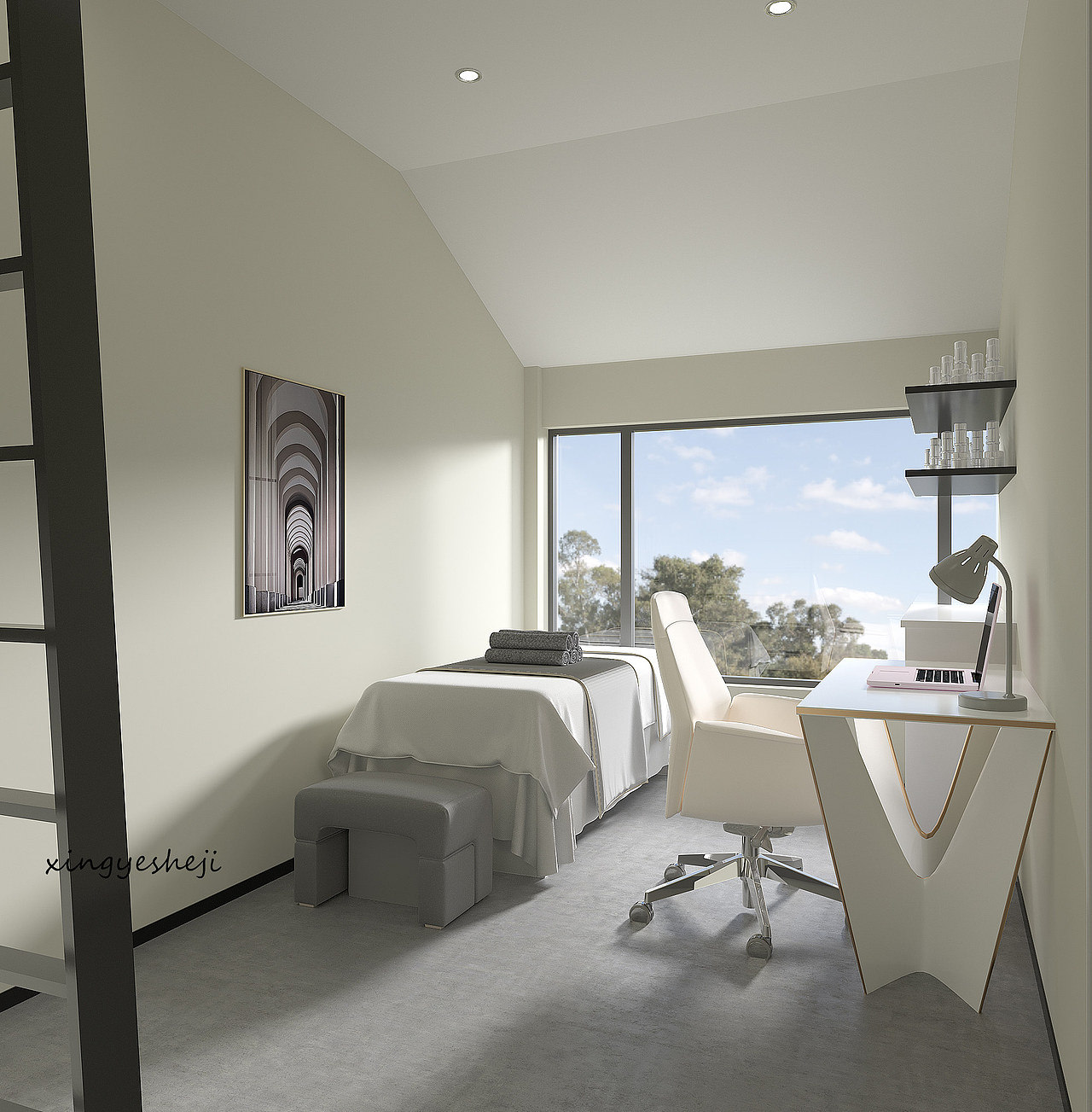 星夜设计--现代极简风美甲美睫店