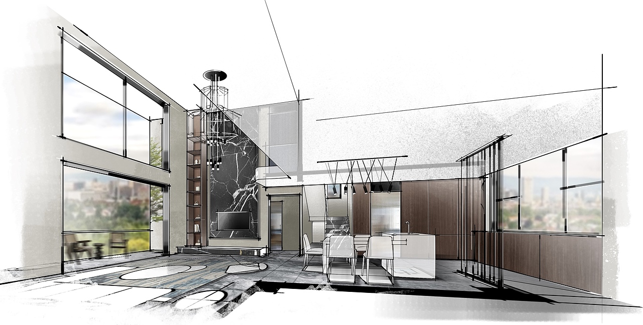 ipad室内设计手绘表现合集