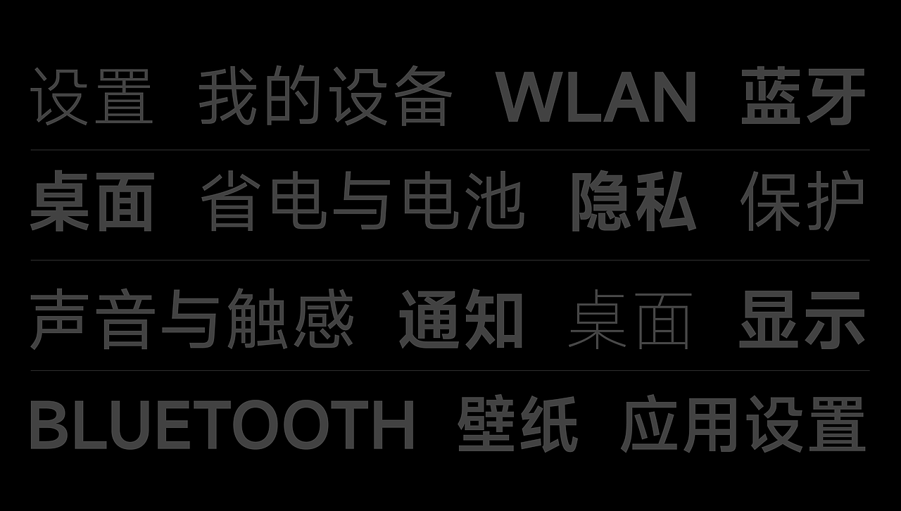 MIUI 系统字体 - MiSans（图ZMzExODE0NDYw） - 字体/字形 - 站酷设计师李扑通原创素材 - 站酷ZCOOL