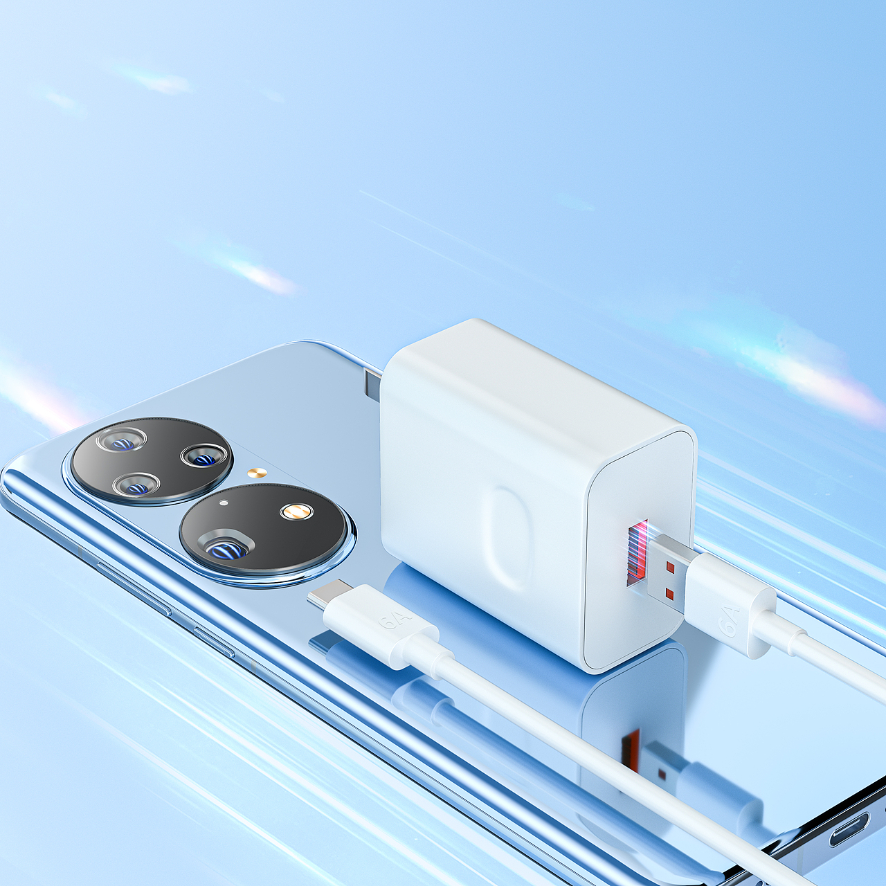 【产品渲染】 一组充电器渲染