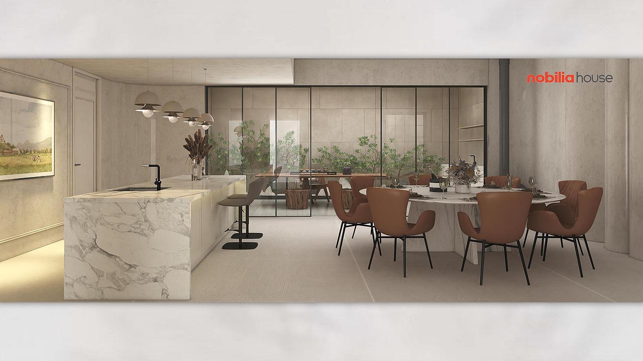 【室内设计】餐厨空间两组,轻奢简法