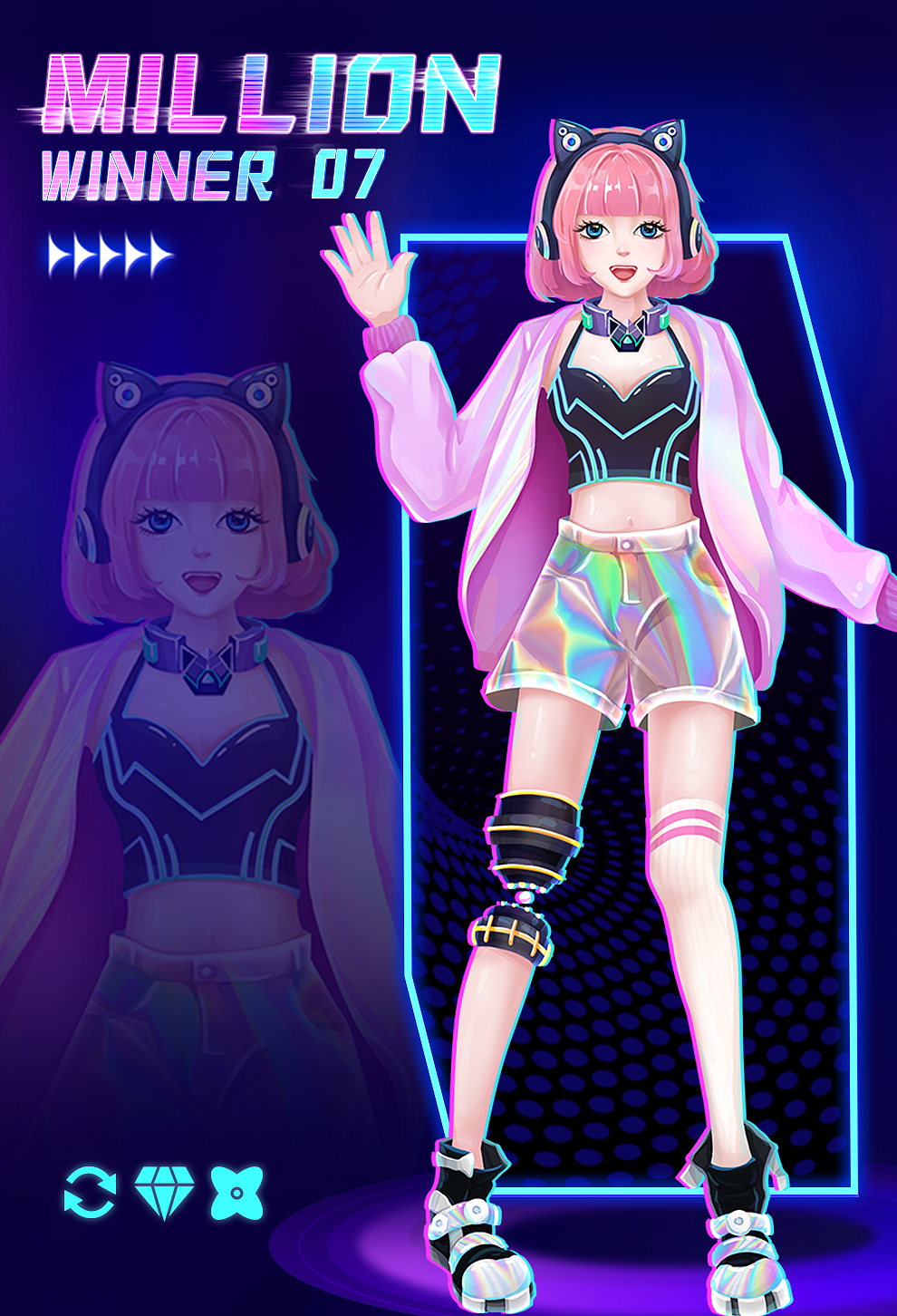 【百万赢家MILLION WINNER app】—NFT立绘图标设计