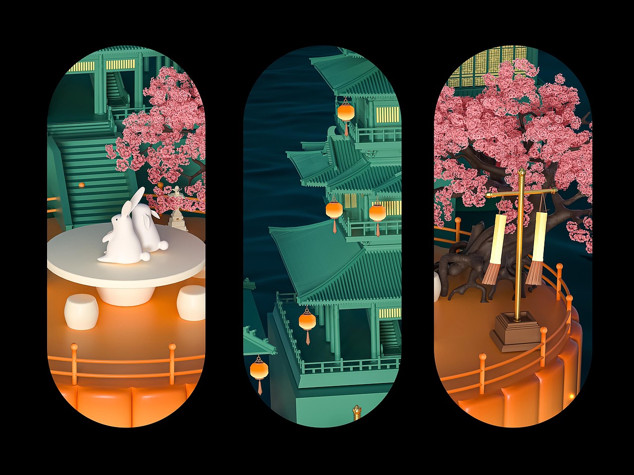 中秋（图ZMzE1MDQ4Mzg4） - 其他三维 - 站酷设计师伊人JUDY原创素材 - 站酷ZCOOL