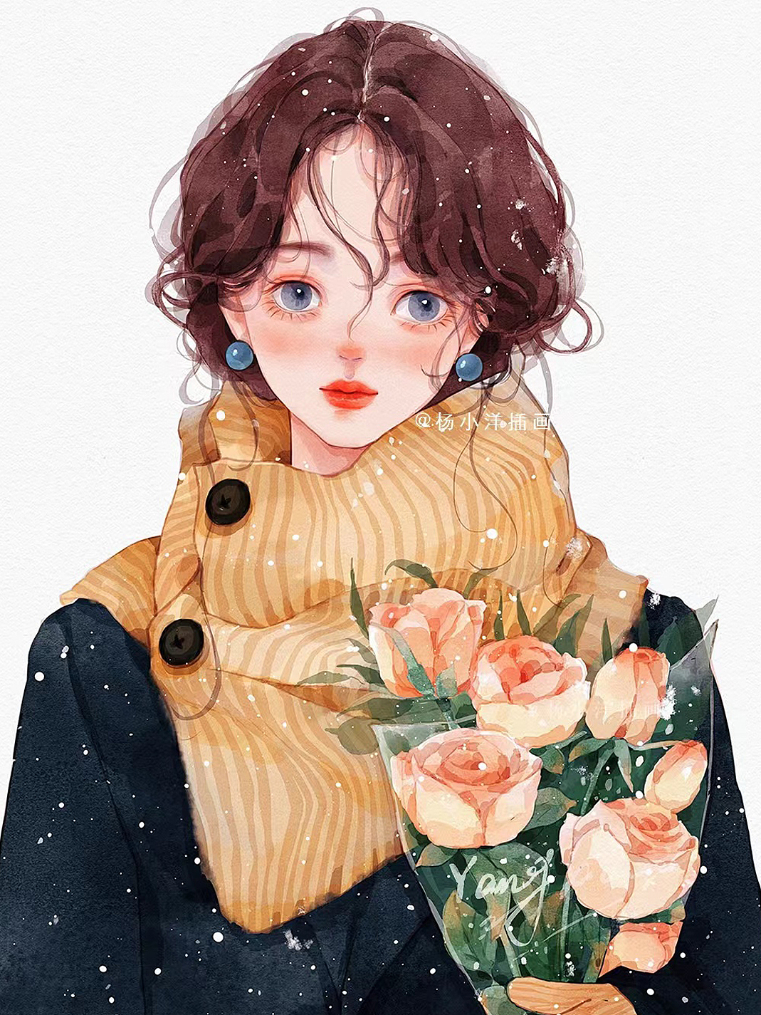 笔下女孩子（图ZMzUxNDMzNjA0） - 艺术插画 - 站酷设计师杨小洋插画原创素材 - 站酷ZCOOL