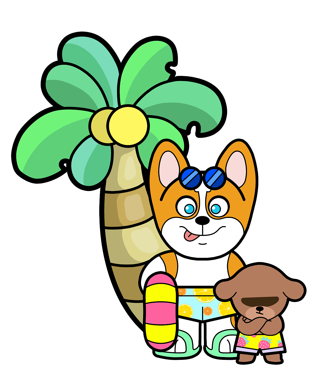 基Q与布O：夏天一起去漂流，冲浪，潜水吧！（图ZMzM5NjAxMDE2） - 商业插画 - 站酷设计师基Q与布O原创素材 - 站酷ZCOOL