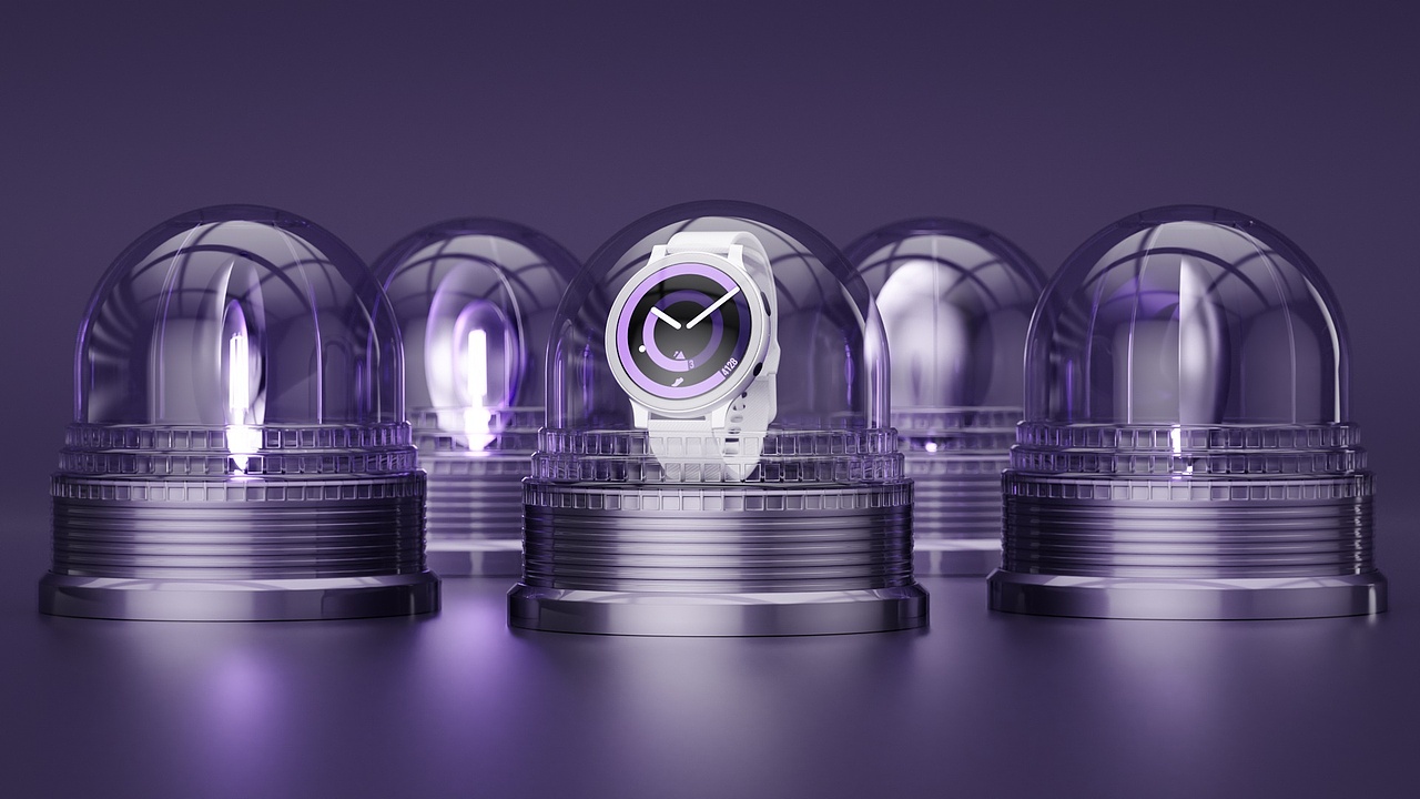 [近期作品]电子手表产品动画渲染练习-个人练习2