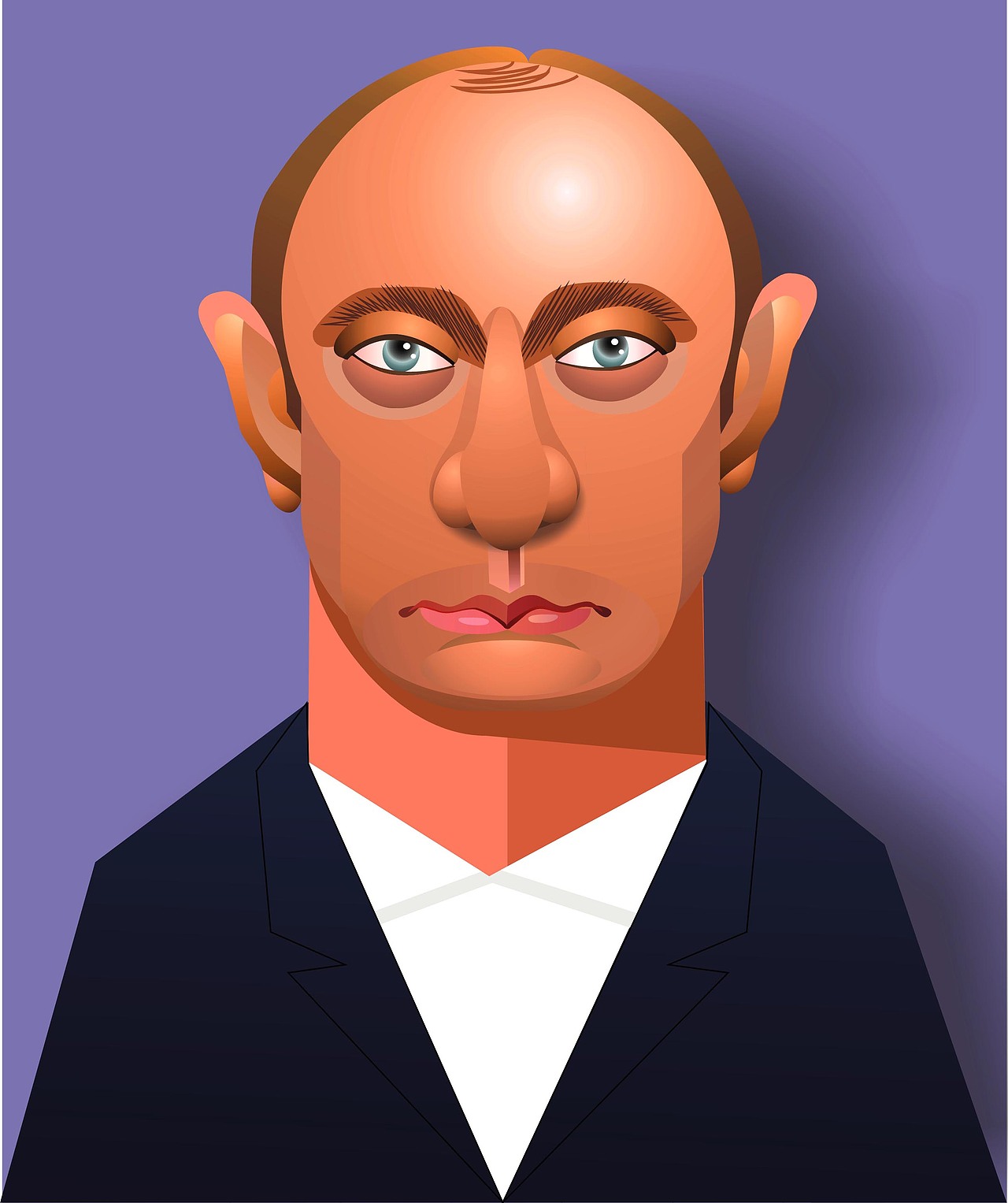 普京矢量漫画像