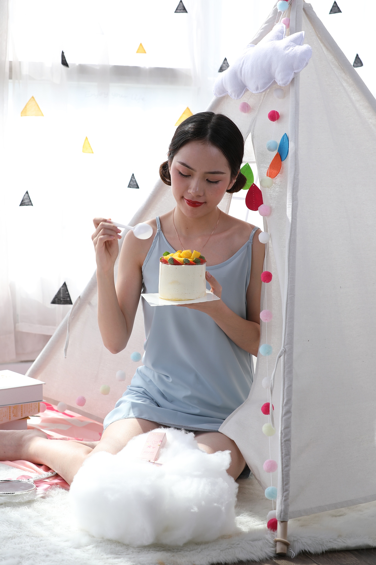 口红卸妆绵彩妆摄影