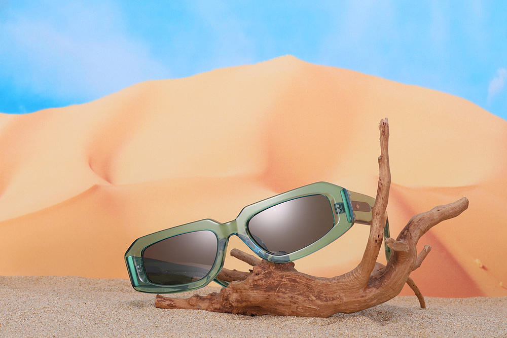 胶架眼镜生产加工厂_GM同款胶架眼镜MF7693绿色-新创森