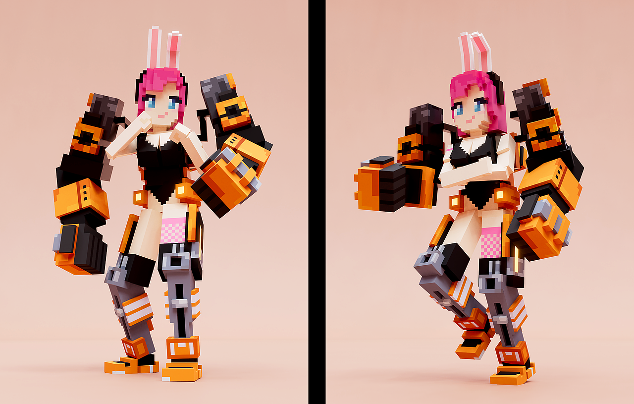 方块主义-体素艺术（图ZMzAzOTMwNjQw） - 人物/生物 - 站酷设计师潜水珽原创素材 - 站酷ZCOOL