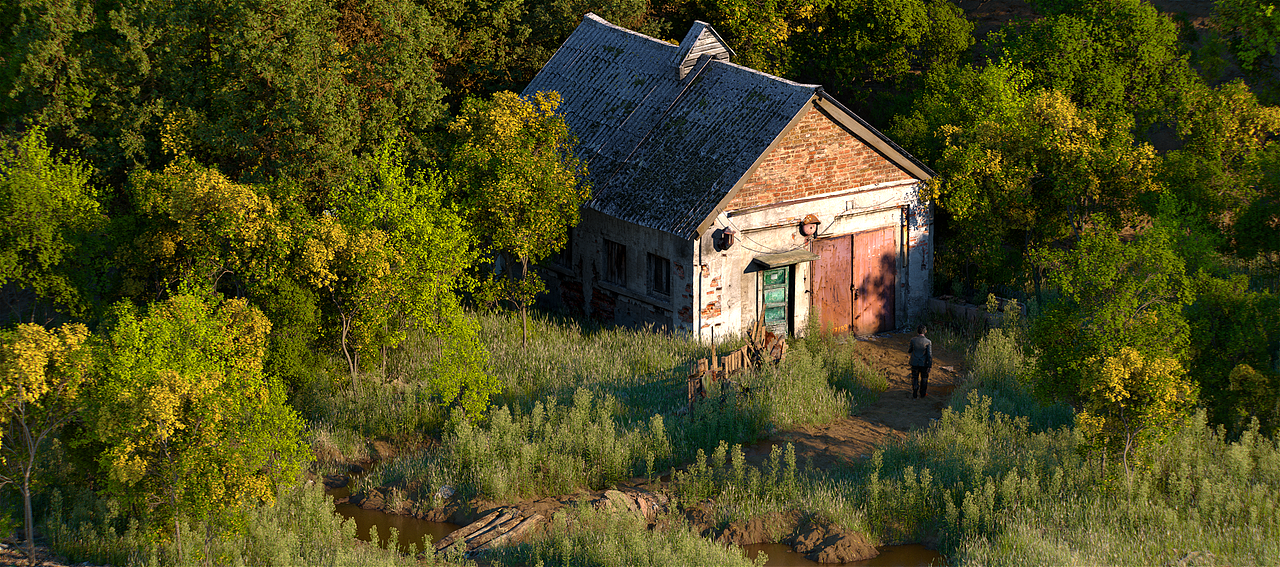 C4D-《山林小院》（图ZMzYwNjAyNjY4） - 场景 - 站酷设计师小周童鞋丶原创素材 - 站酷ZCOOL