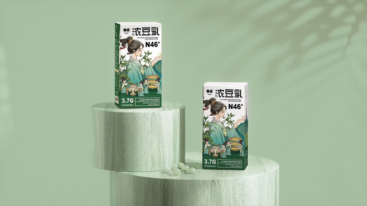 開鑫豆乳 香气满园（图ZMzUyNDEwODU2） - 商业插画 - 站酷设计师倪慢慢原创素材 - 站酷ZCOOL