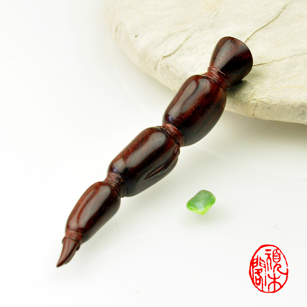 顽木作品《紫檀莲藕笔架》（图ZMzQwODc3MTA4） - 其他手工艺 - 站酷设计师顽木阁原创素材 - 站酷ZCOOL