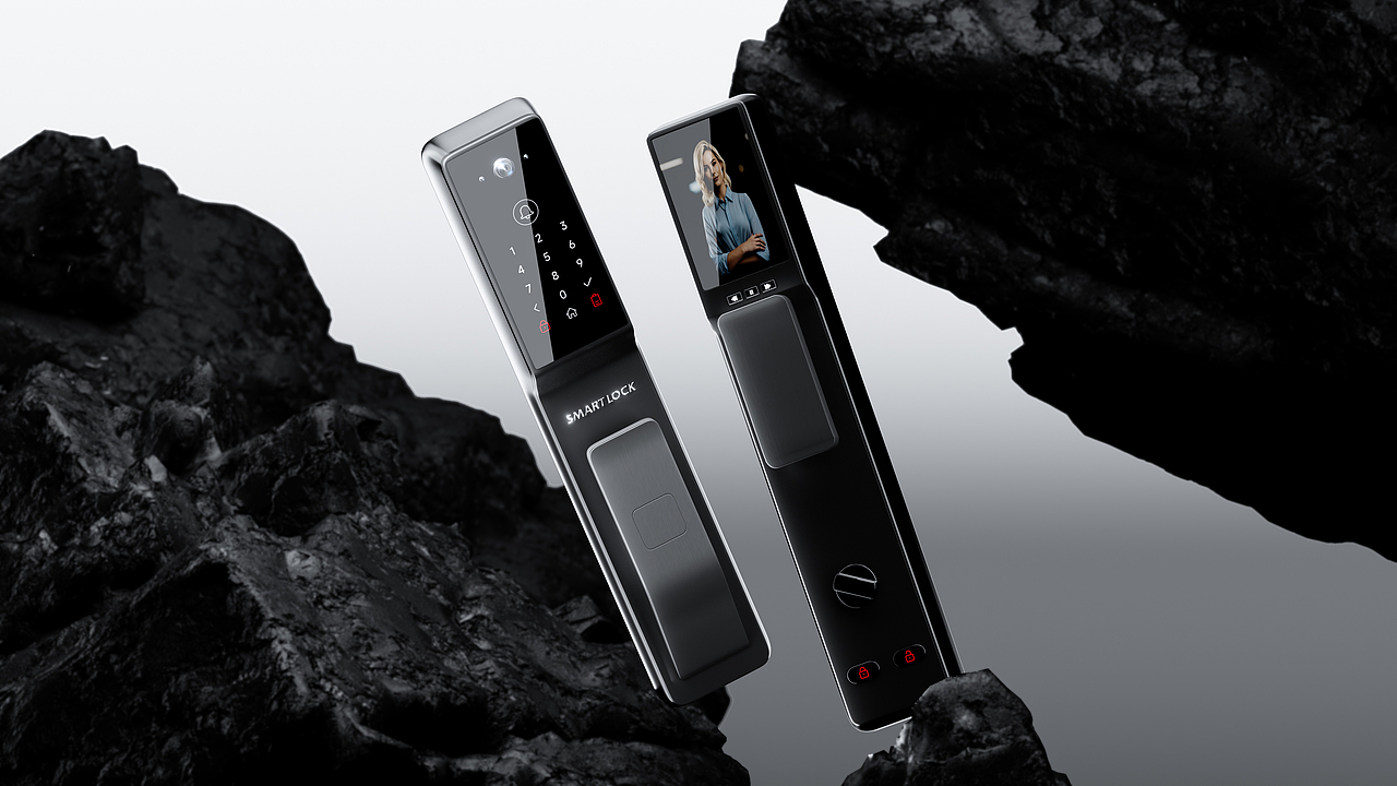 智能门锁 建模渲染