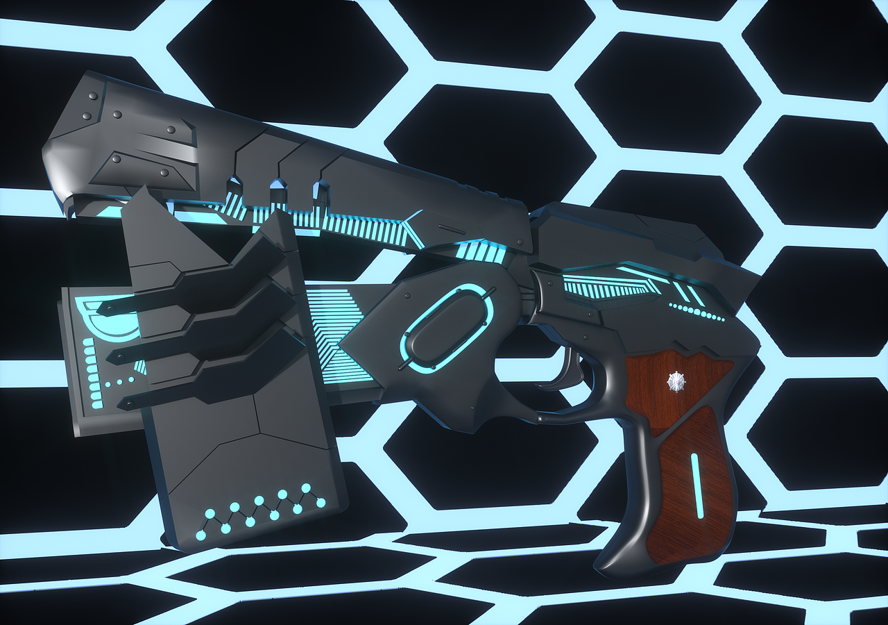 心理测量者-审判者枪械-建模动态渲染