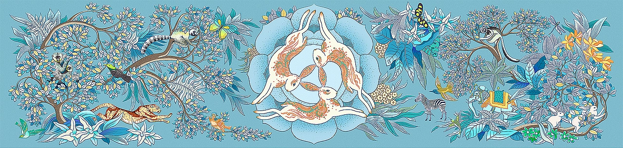 真工酱酒 兔年生肖纪念酒包装插画设计