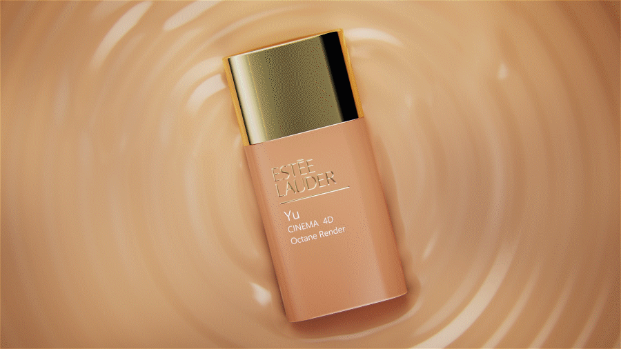 C4D——粉底液化妆品动画