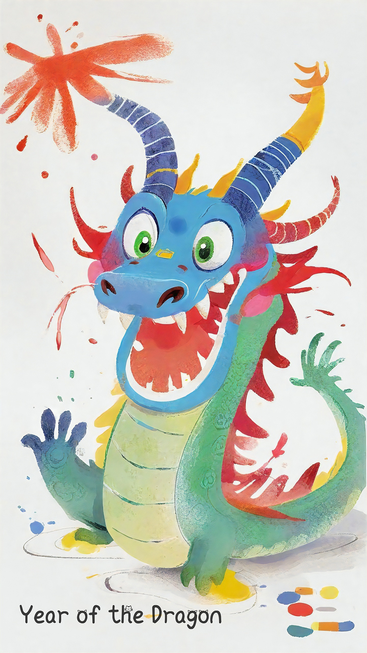 🐉 🎨 呆萌水彩龙，萌化了（图ZMzU5ODU1MzA0） - 儿童插画 - 站酷设计师Abby迷你兜兜原创素材 - 站酷ZCOOL