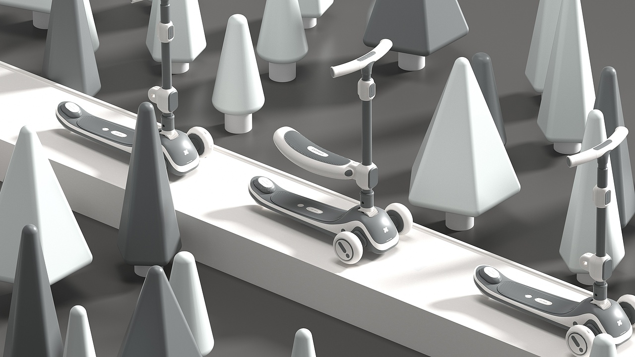 儿童滑板车外观ID设计| Children's scooter ID design