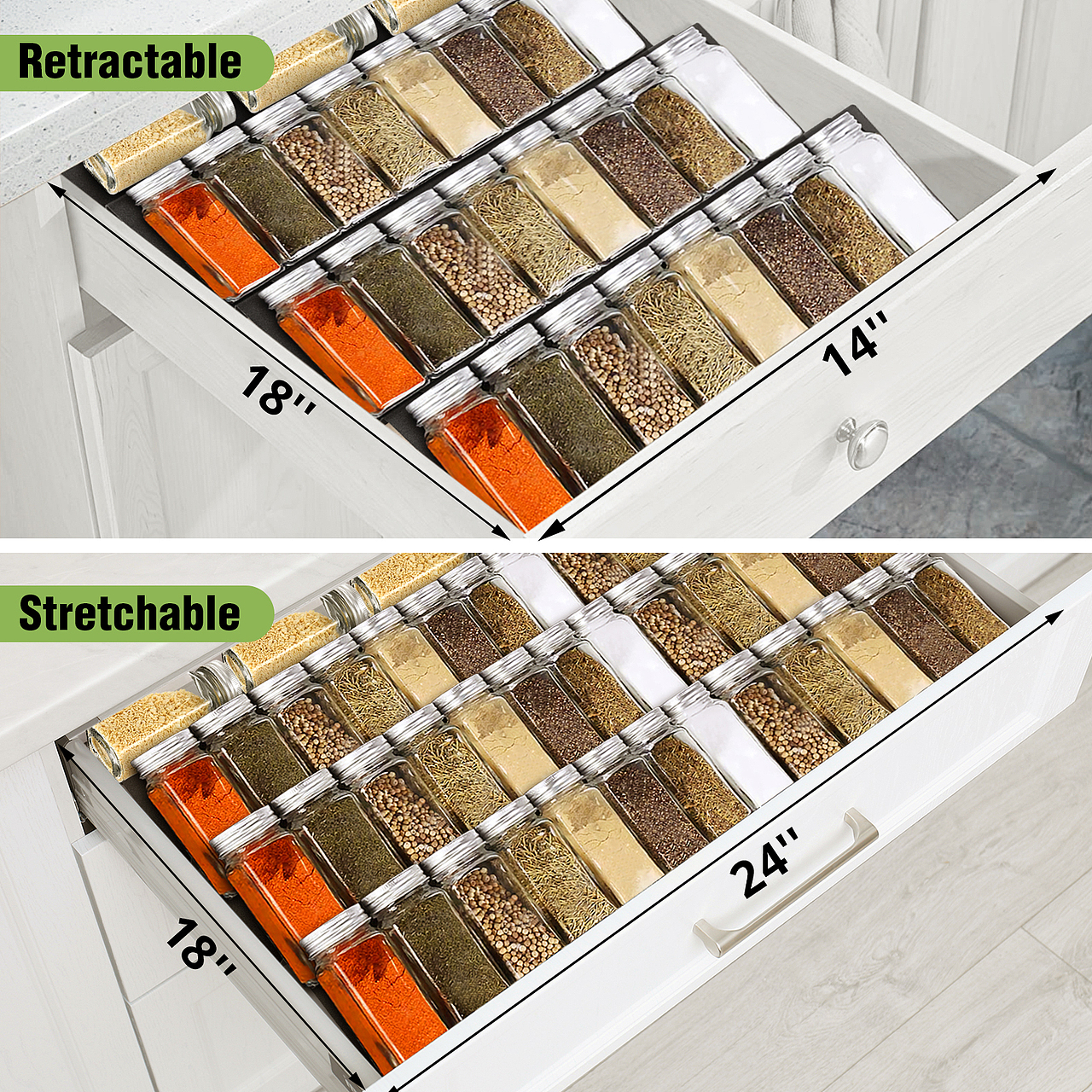 调味罐抽屉收纳架子亚马逊详情图
