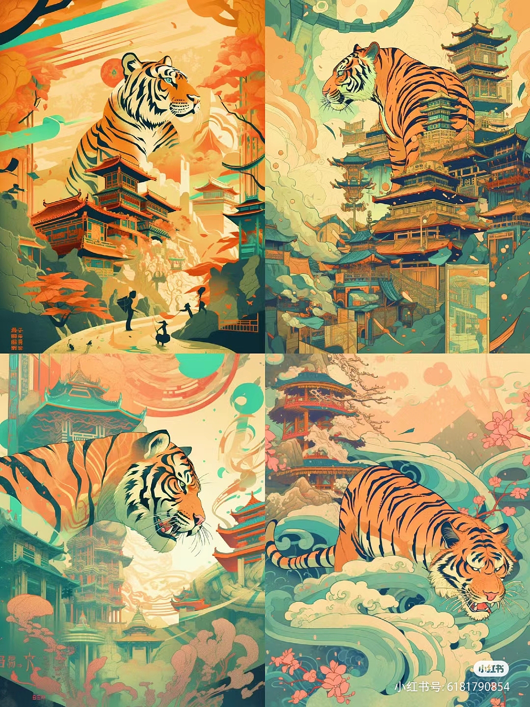 AI画画|国潮插画风