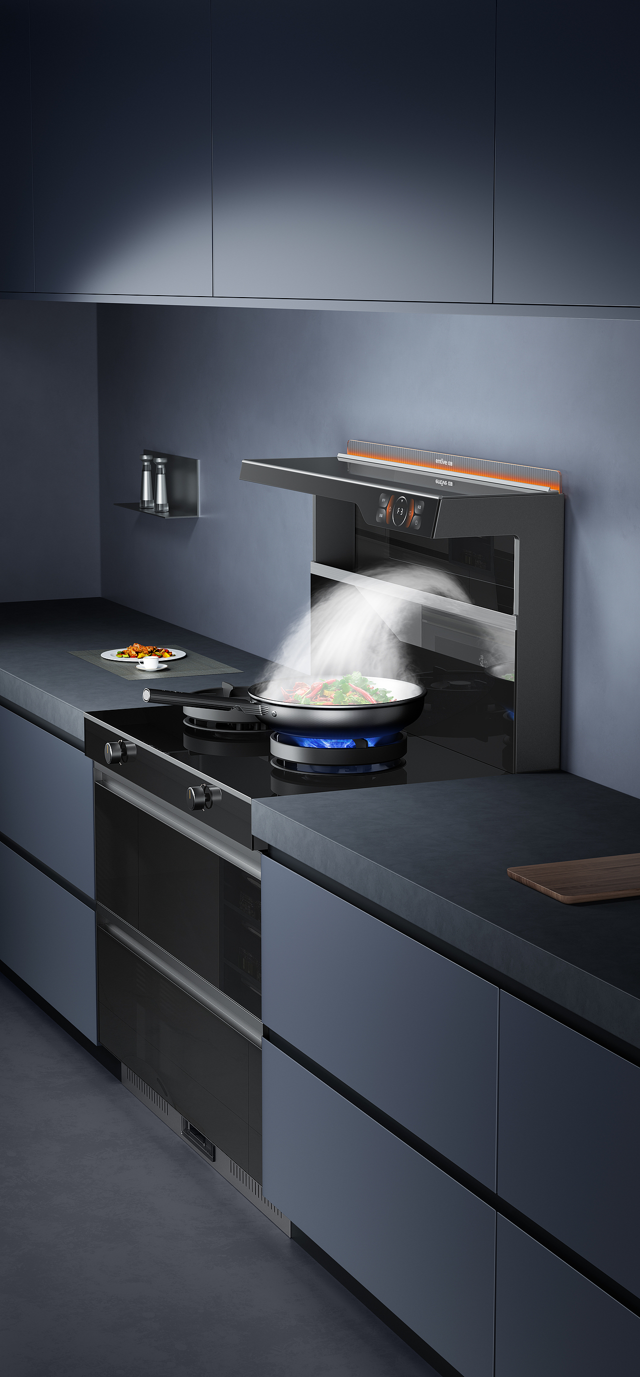 亿田集成灶渲染视觉分享