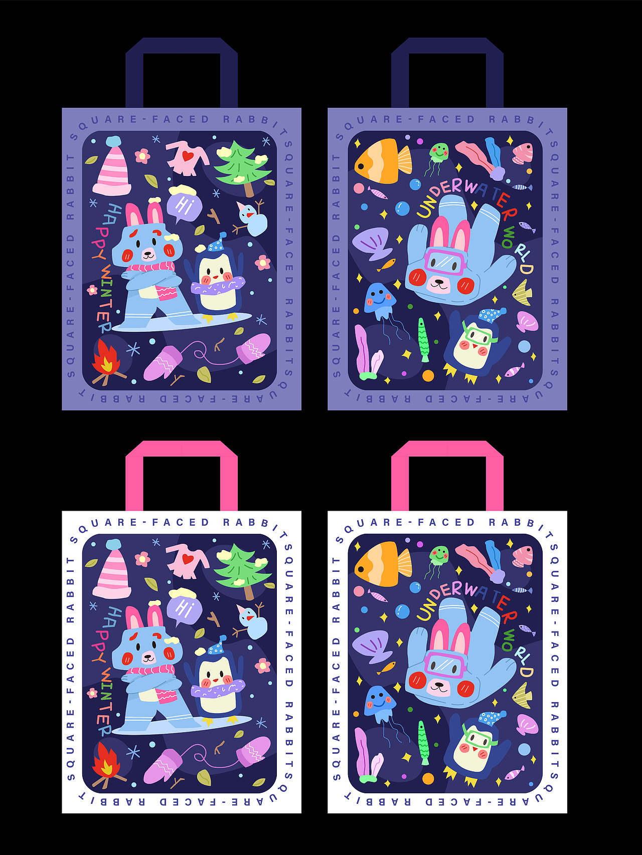 IP形象文创设计-方脸兔（图ZMzU1NjI4MTY4） - 商业插画 - 站酷设计师苗喵苗喵原创素材 - 站酷ZCOOL