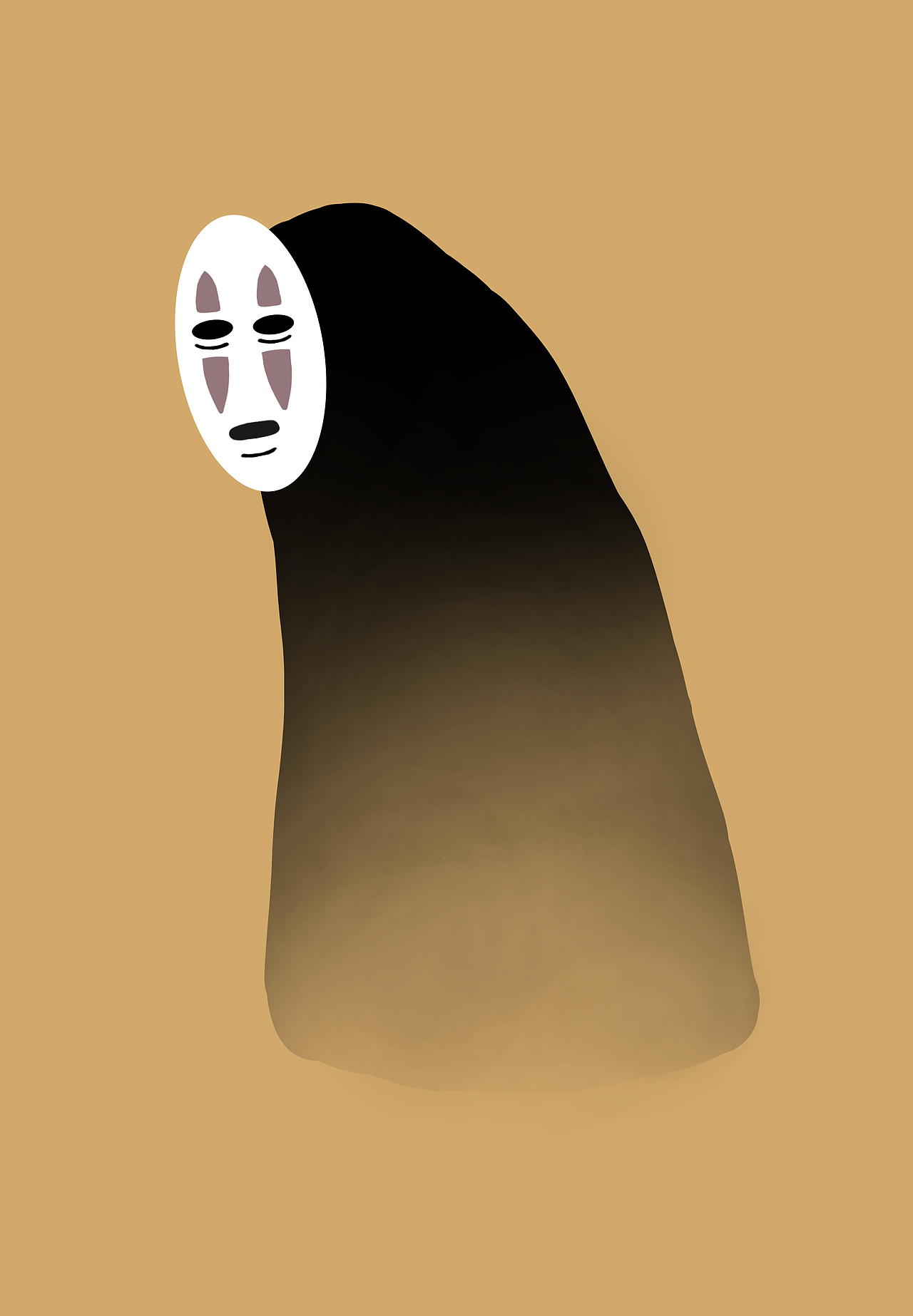 千与千寻同人图无脸男吃心