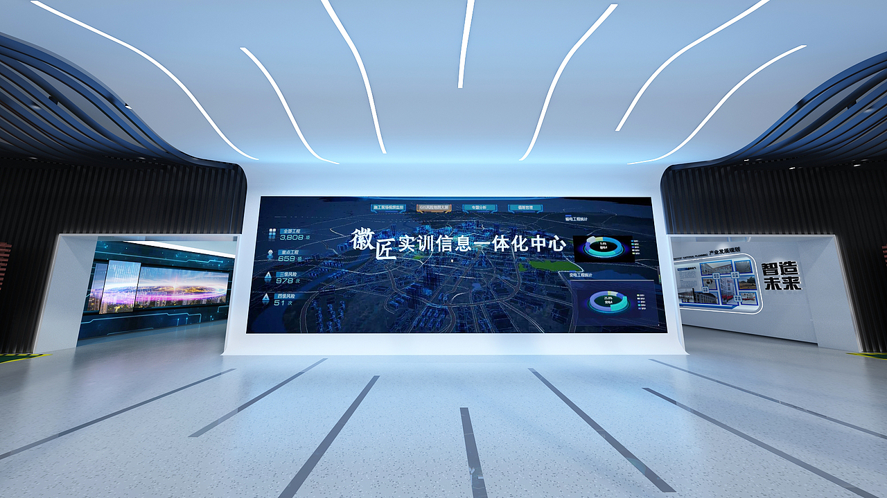 职业技术学院实训展厅（图ZMzIzNDc1NzM2） - 展陈设计 - 站酷设计师长安酒肆原创素材 - 站酷ZCOOL