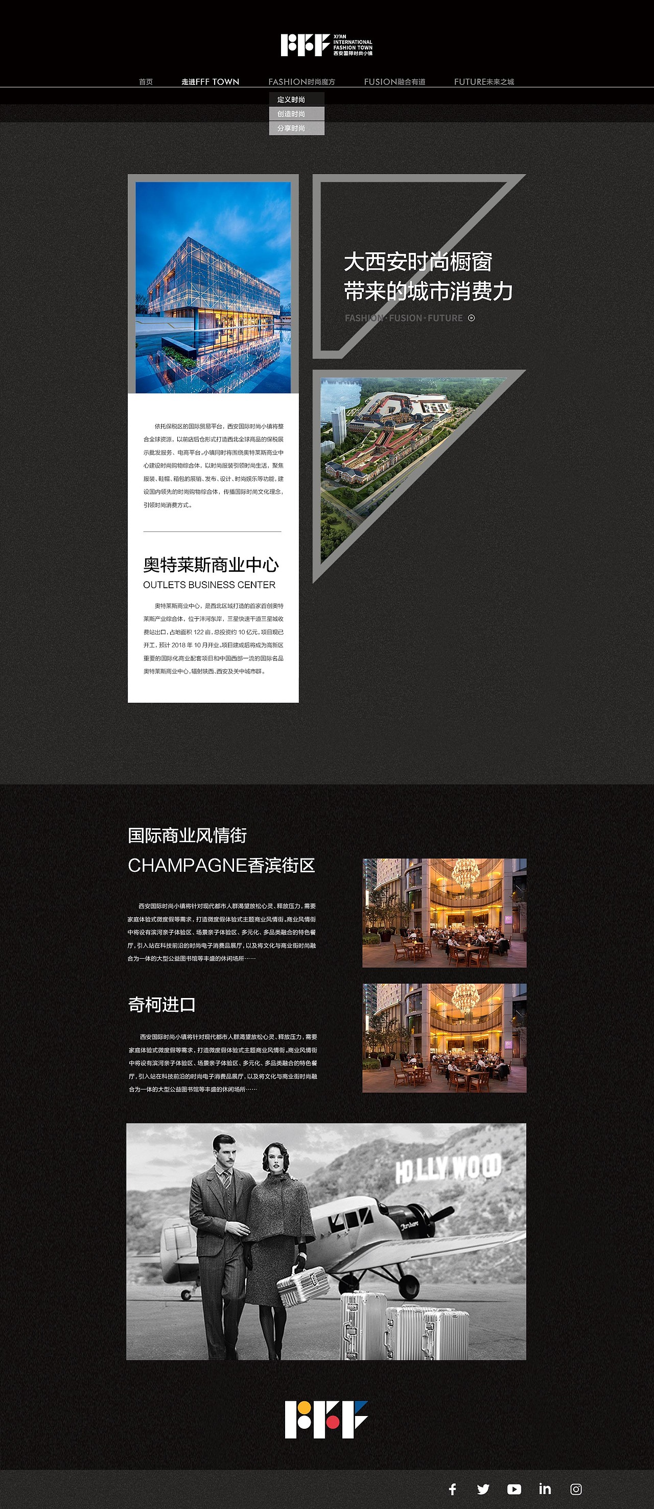 西安国际社区特色时尚小镇网站设计（图ZMzY2ODExMjA4） - 电商 - 站酷设计师温热带的北极风原创素材 - 站酷ZCOOL