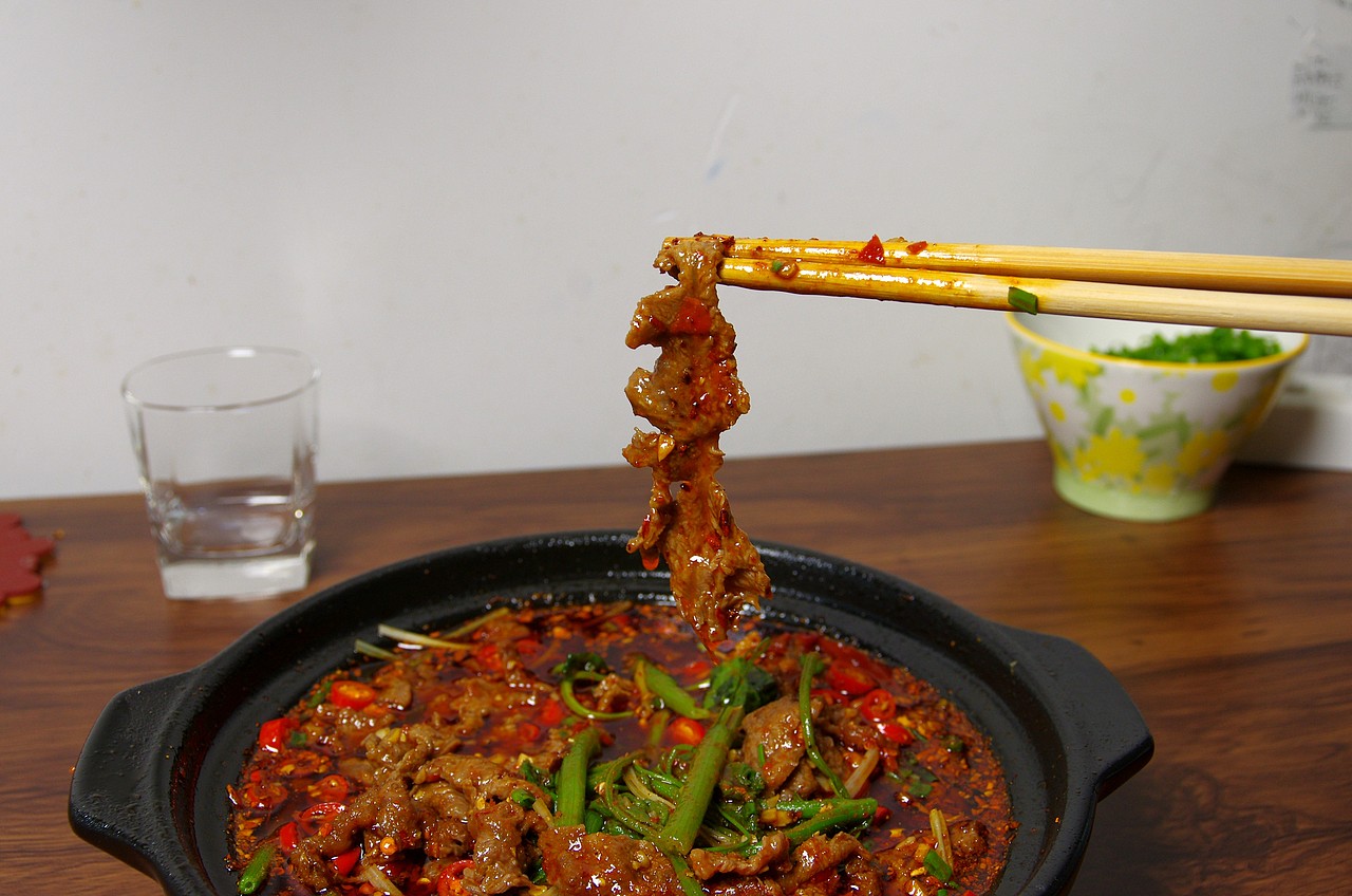 川菜~南瓜尖水煮牛肉