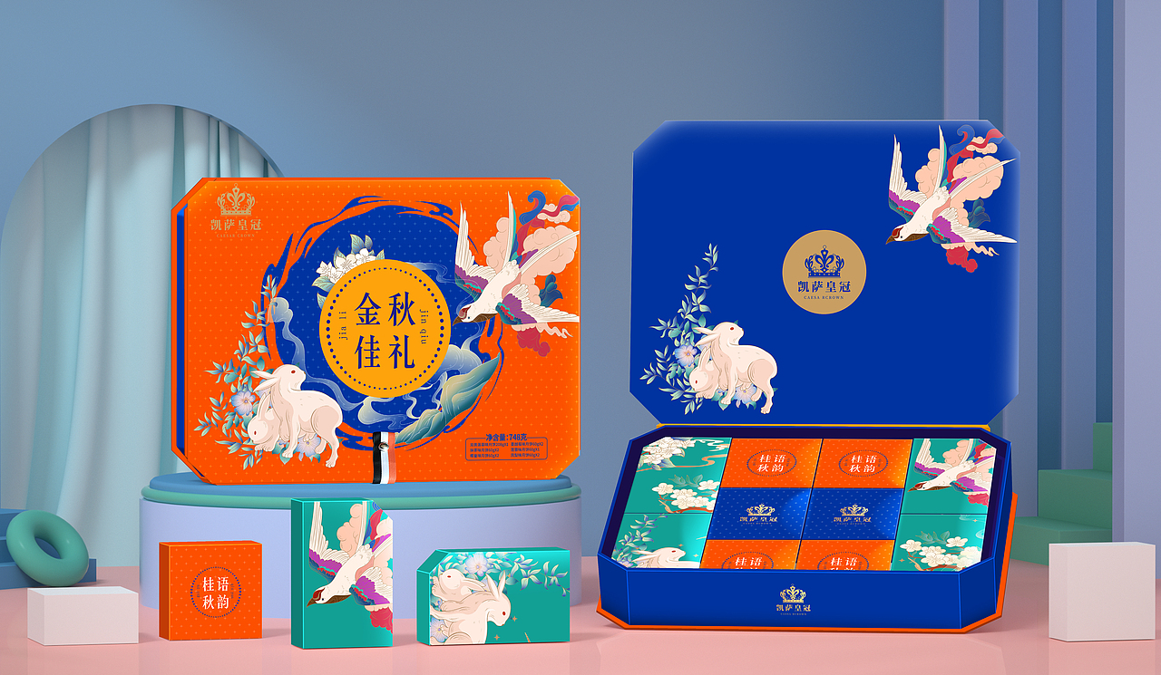 巨灵设计:为华香园凯撒皇冠包装设计方案